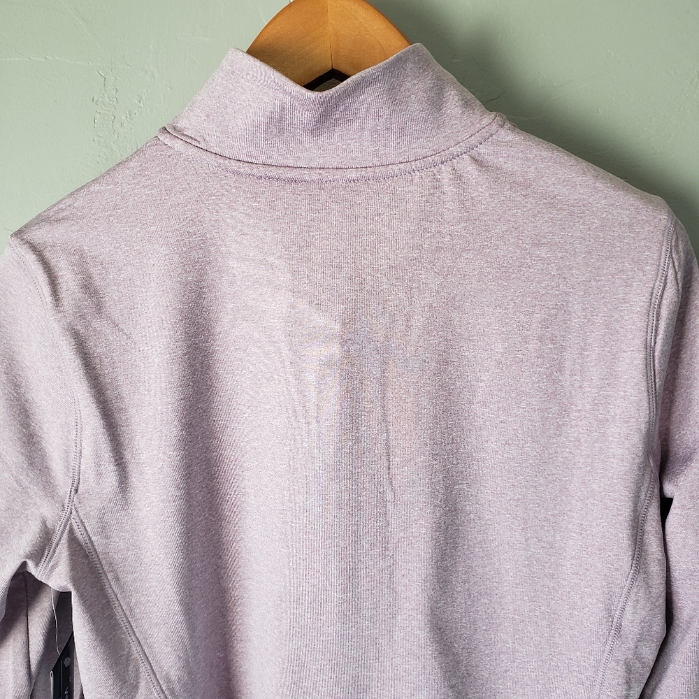 Reebok womens slim with thumb holes long sleeve shirt / top size L purple - Picture 9 of 10